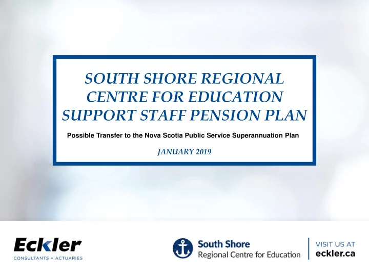 support staff pension plan