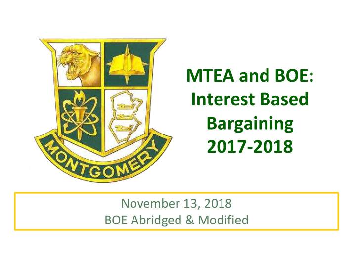 mtea and boe interest based bargaining 2017 2018
