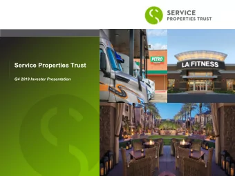 Service Properties Trust  Q4 2019 Investor Presentation  Warning Concerning Forward-Looking