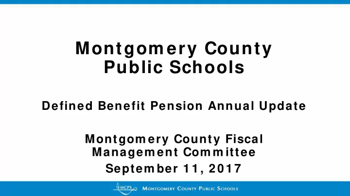 montgom ery county public schools