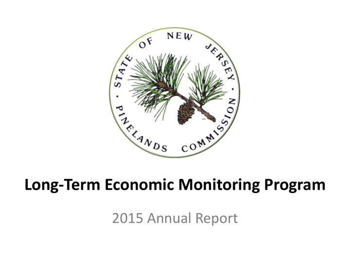 long term economic monitoring program
