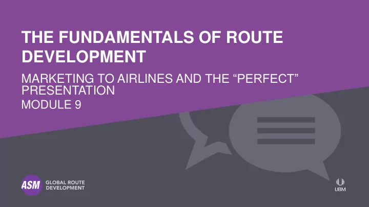 the fundamentals of route