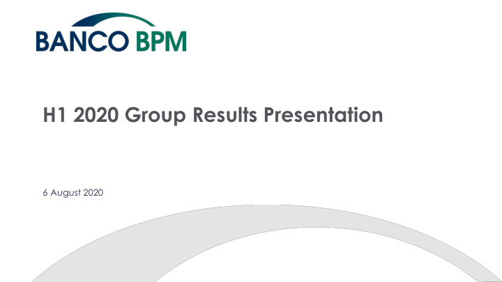 h1 2020 group results presentation