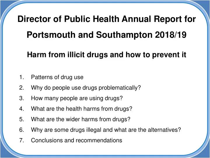 director of public health annual report for