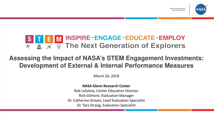assessing the impact of nasa s stem engagement