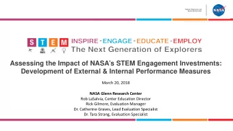 Assessing the Impact of NASAs STEM Engagement Investments:  Development of External &amp;
