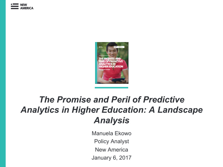 the promise and peril of predictive analytics in higher