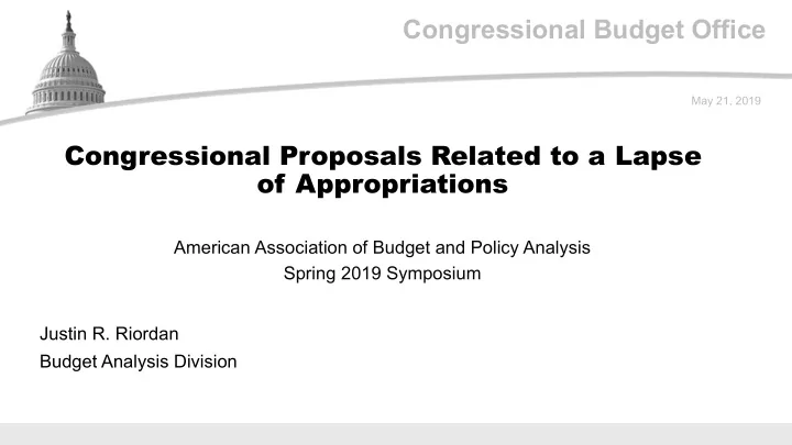 congressional budget office