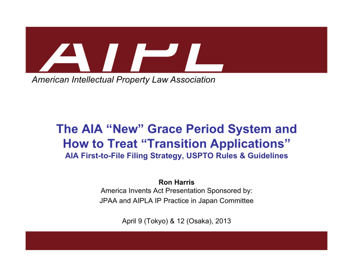 the aia new grace period system and how to treat