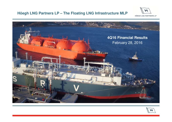h egh lng partners lp the floating lng infrastructure mlp