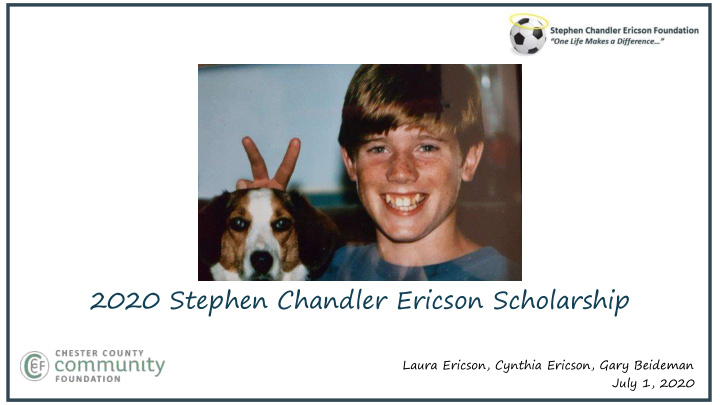 2020 stephen chandler ericson scholarship