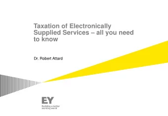 to know  Dr. Robert Attard  Agenda  Direct Taxation  Domestic Perspective  International