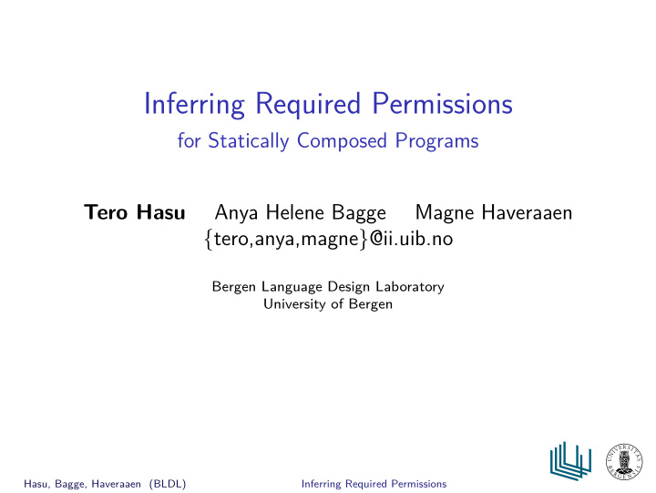 inferring required permissions