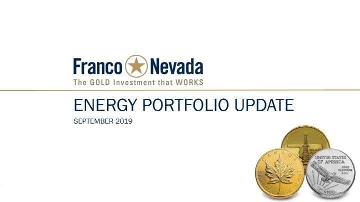 energy portfolio update