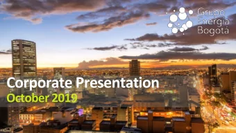 Corporate Presentation  October 2019  1  Disclaimer  This presentation may contain statements that