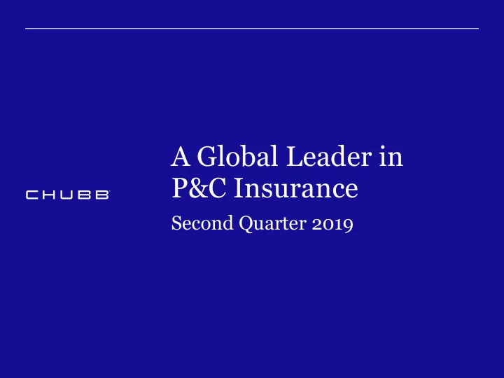a global leader in
