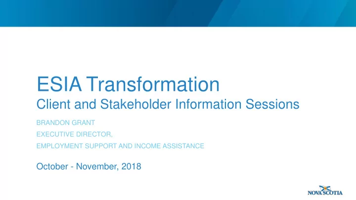 esia transformation