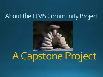 A Capstone Project  The MYP Community Project:  Provides students an opportunity to develop