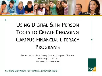 Agenda  5 Key Factors for Effective Financial  Education  Research on knowledge retention