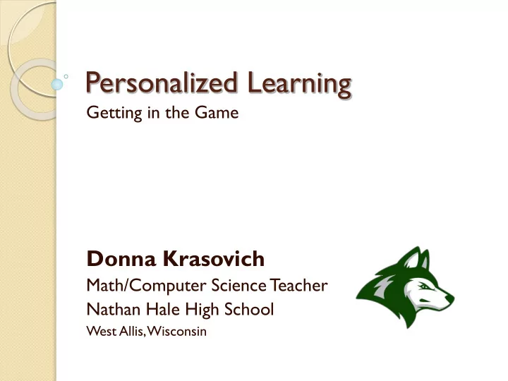 personalized learning