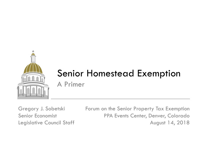senior homestead exemption