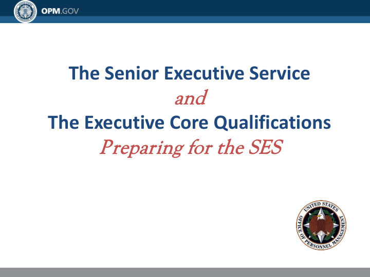 the senior executive service