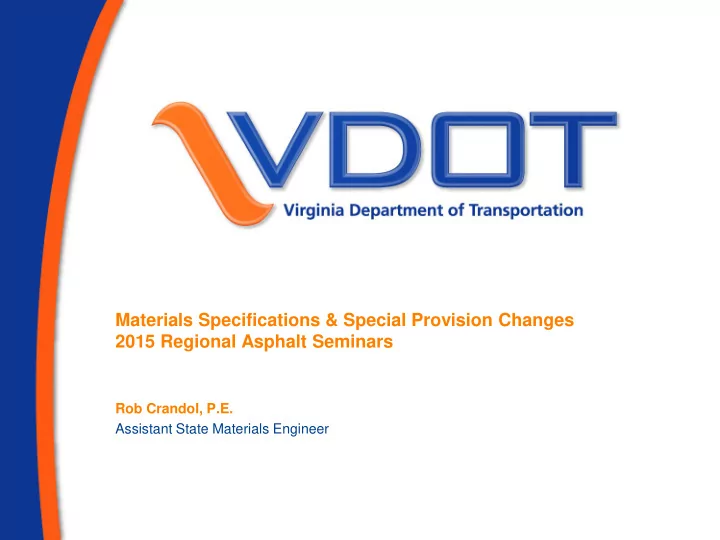 2015 regional asphalt seminars