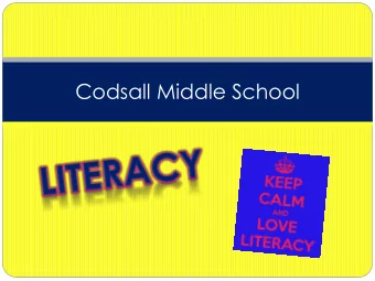 Codsall Middle School  Year 5 Autumn Term Spring Term Summer Term  Story Openers  Persuasive