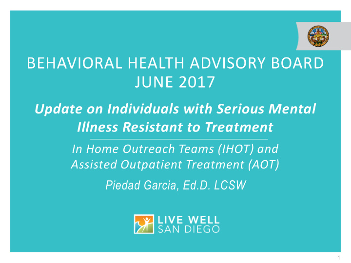 behavioral health advisory board june 2017