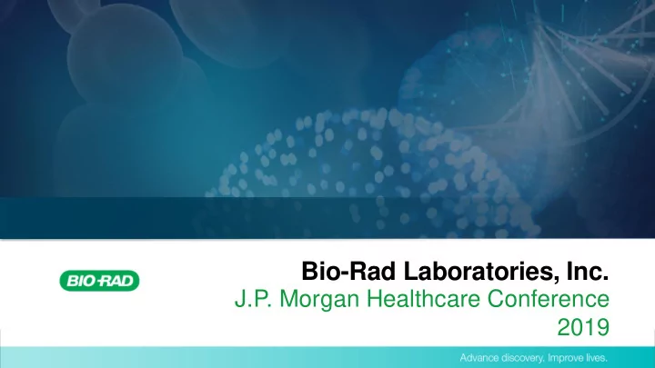 bio rad laboratories inc