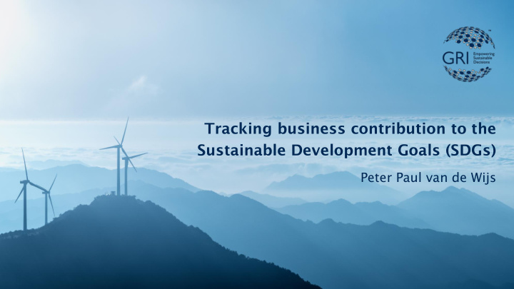 tracking business contribution to the sustainable