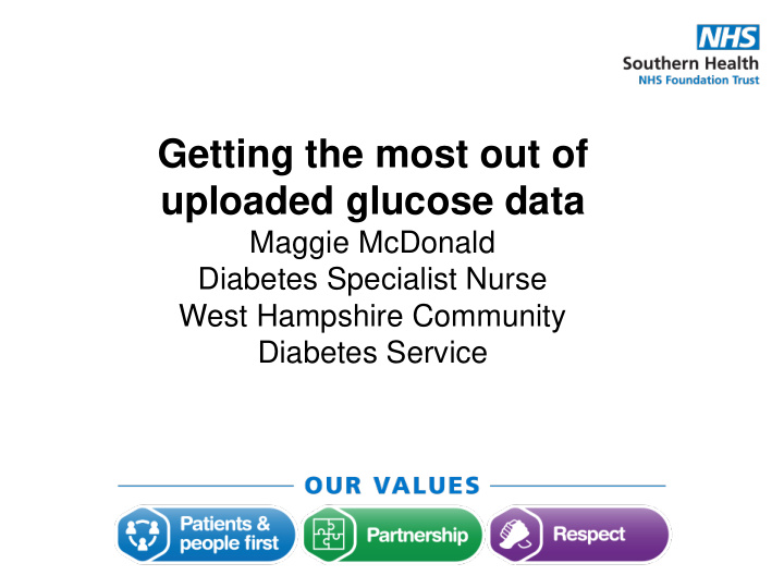 uploaded glucose data