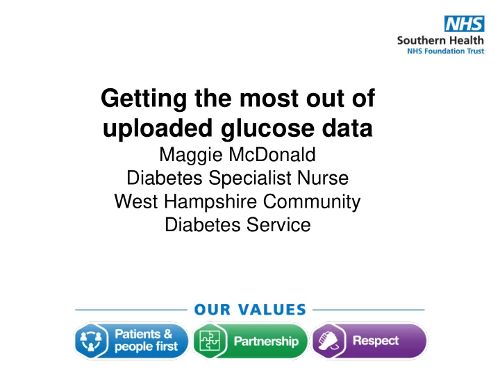 uploaded glucose data