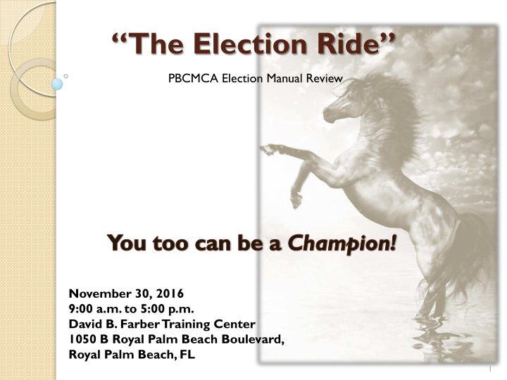 the election ride