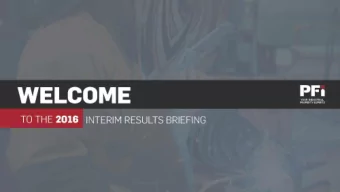 AGENDA  1. Highlights  2. Portfolio  3. Market &amp; Strategy  4. 2016 Interim Results  5. Capital