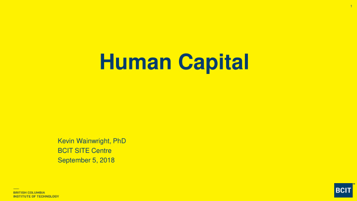 human capital