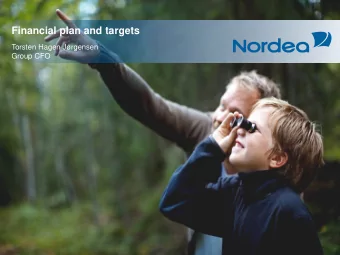 Financial plan and targets  financial plan  Torsten Hagen Jrgensen  Group CFO 1   urs  Cost