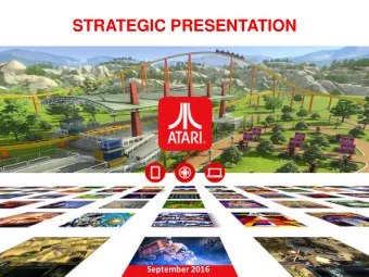 STRATEGIC PRESENTATION  September 2016 Runion SFAF  27 janvier 2016  Disclosure In this
