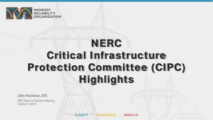 nerc critical infrastructure protection committee cipc