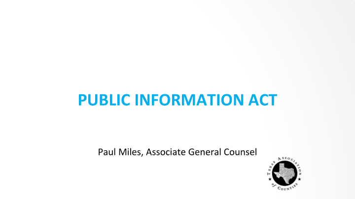 public information act