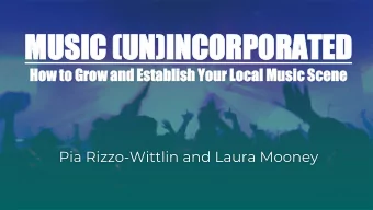 MUS  MUSIC  IC (U  (UN)  N)INCO  INCORPO  RPORATED  RATED  How to  to Gro  row and Esta  tablish
