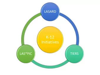 K-12  Initiatives  LAS*PIC  TIERS  Louisiana Autism Spectrum  And Related Disabilities  (LASARD)