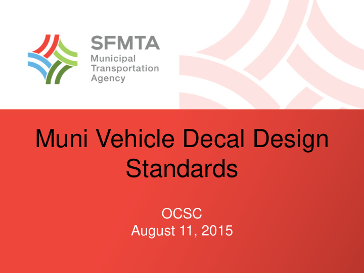 muni vehicle decal design standards