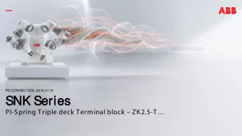 SN  SNK Se  Series  PI-Spring Triple deck Terminal block  ZK2.5-T  SNK P  PI-Spri  ring Trip