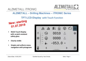 ALZMETALL iTRONIC  iTRONIC  ALZMETALL  ALZMETALL  Drilling Machines  iTRONIC Series