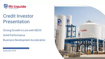 Credit Investor  Presentation  Strong Growth in Line with NEOS  Solid Performance  Business