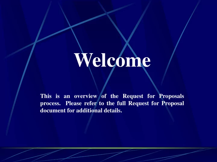 welcome