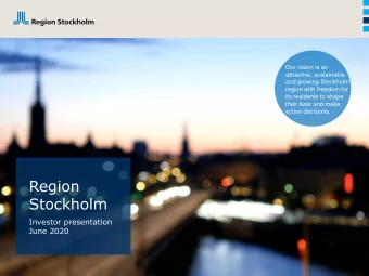 Region  Stockholm  Investor presentation  June 2020  2  Disclaimer  This presentation may not be