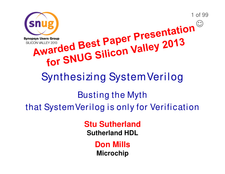 synthesizing systemverilog