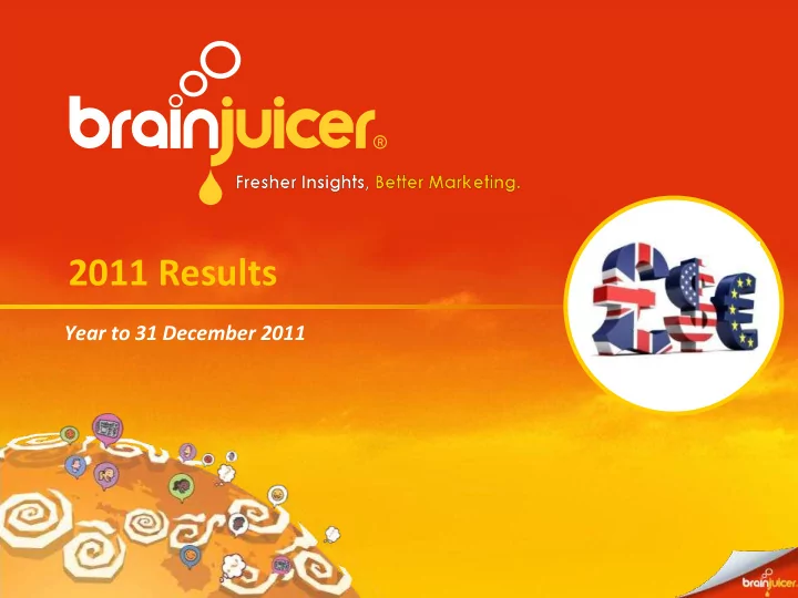 2011 results